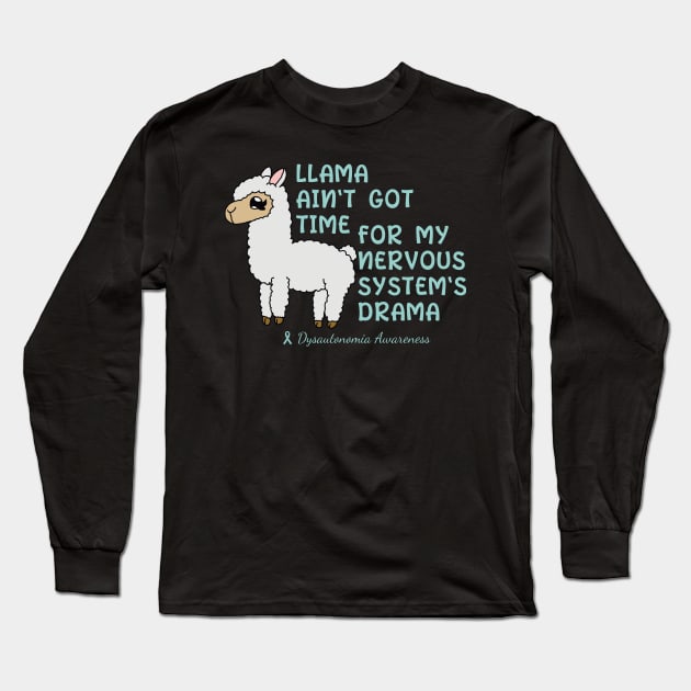 Llama Health Drama Long Sleeve T-Shirt by bohomermaidgal